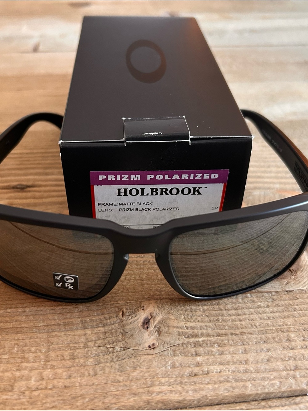 Oakley Holbrook Matte Black Sunglasses with Dark Polarized Lenses